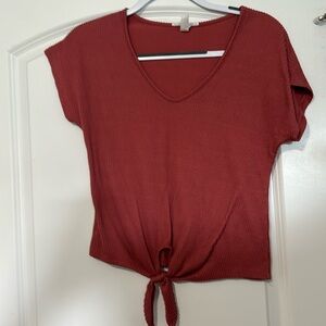 Burnt red blouse, size small
